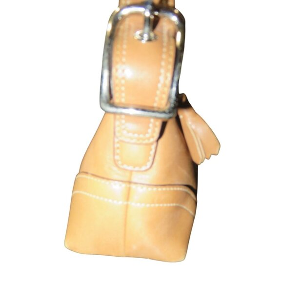 Coach 2005 Tan Leather Mini Baguette Hobo Satchel Bag 8A64 - Picture 3 of 15